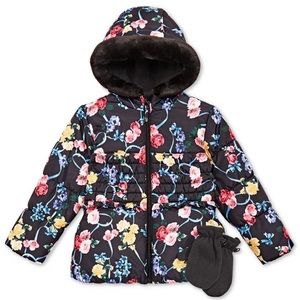 Toddler hooded warm puffy jacket